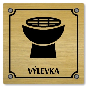 Výlevka, 80x80mm, zlatá, Kansas